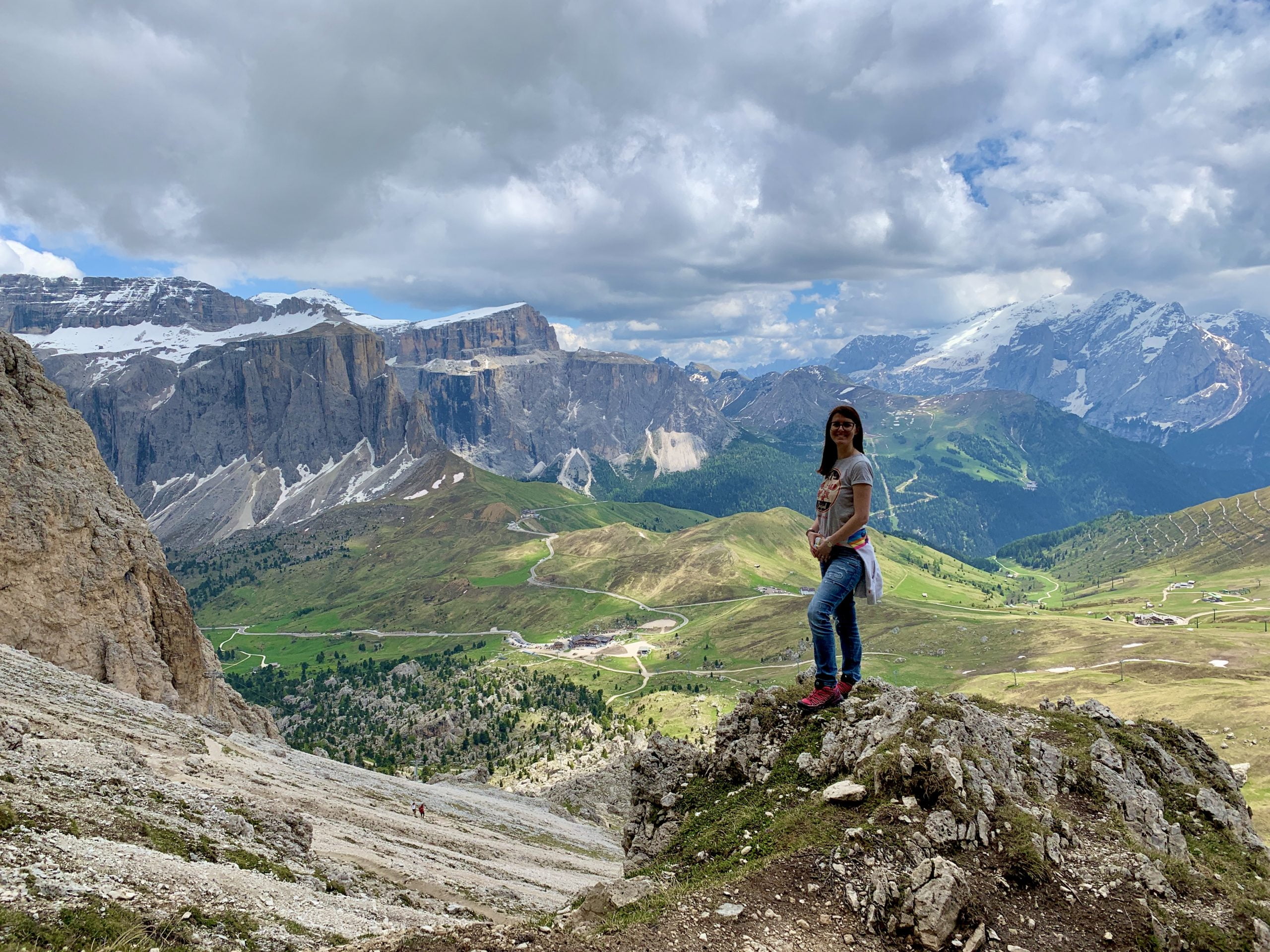 Vista panoramica dalla Forcella del Sassolungo