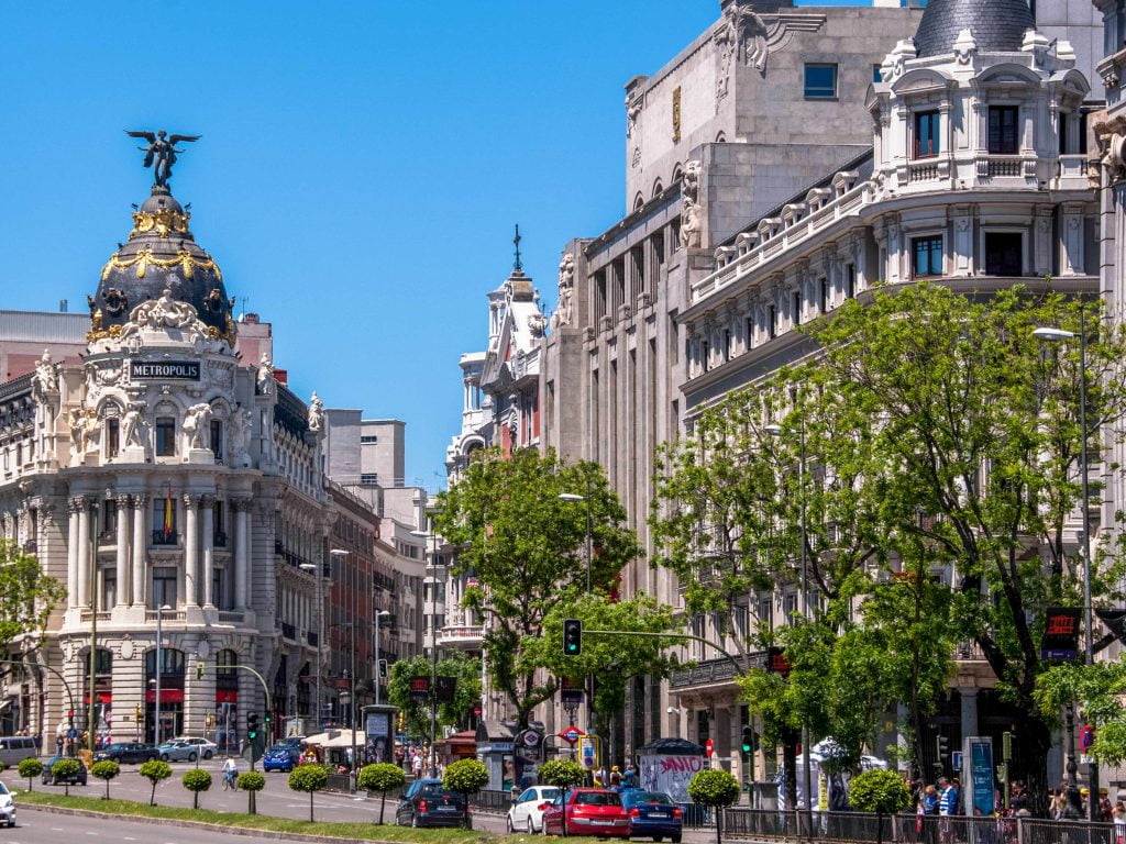 dettaglio palazzo in Gran Via